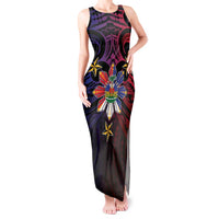 Haiti Philippines Tank Maxi Dress Haitian Coat Of Arms With Filipino Sun