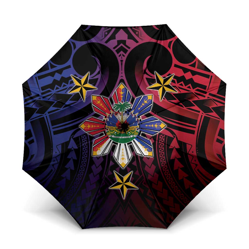 Haiti Philippines Umbrella Haitian Coat Of Arms With Filipino Sun