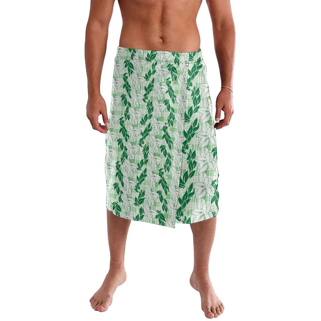 Hawaii Ti Leaf Maile Tuberose Lei Lavalava With Hanalei Leaf Green