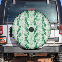 Hawaii Ti Leaf Maile Tuberose Lei Spare Tire Cover With Hanalei Leaf Green LT05 Green - Polynesian Pride