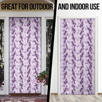 Hawaii Ti Leaf Maile Tuberose Lei Door Cover With Hanalei Leaf Purple LT05 - Polynesian Pride