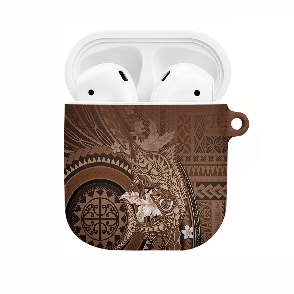 Samoa Tatau Marlin AirPods Case With Siapo Motifs Brown