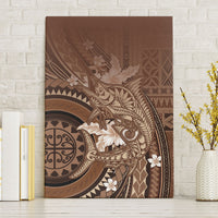 Samoa Tatau Marlin Canvas Wall Art With Siapo Motifs Brown
