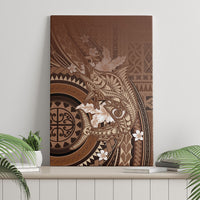 Samoa Tatau Marlin Canvas Wall Art With Siapo Motifs Brown