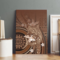 Samoa Tatau Marlin Canvas Wall Art With Siapo Motifs Brown