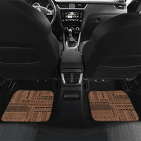 Samoa Tatau Marlin Car Mats With Siapo Motifs Brown LT05 Set 2pcs - Back Brown - Polynesian Pride