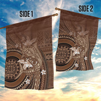 Samoa Tatau Marlin Garden Flag With Siapo Motifs Brown