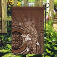 Samoa Tatau Marlin Garden Flag With Siapo Motifs Brown