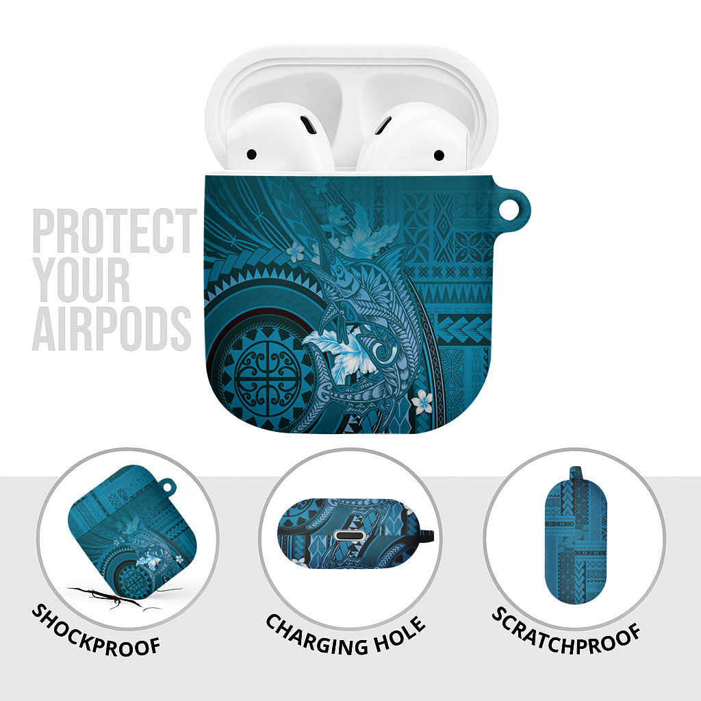 Samoa Tatau Marlin AirPods Case With Siapo Motifs Teal