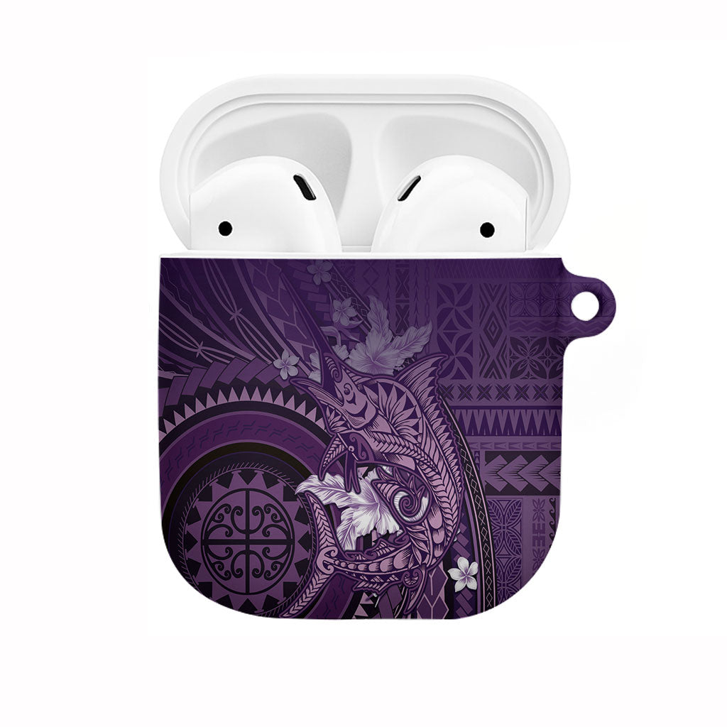 Samoa Tatau Marlin AirPods Case With Siapo Motifs Violet