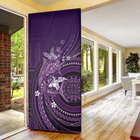 Samoa Tatau Marlin Door Cover With Siapo Motifs Violet
