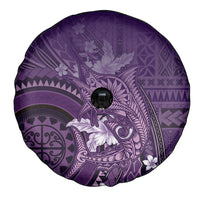 Samoa Tatau Marlin Spare Tire Cover With Siapo Motifs Violet