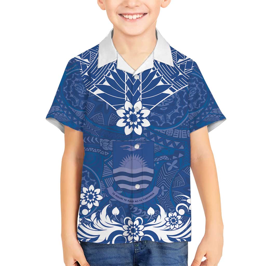 Wikin te Taetae ni Kiribati Family Matching Summer Maxi Dress and Hawaiian Shirt Pacific Tapa Pattern