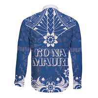 Wikin te Taetae ni Kiribati Long Sleeve Button Shirt Pacific Tapa Pattern