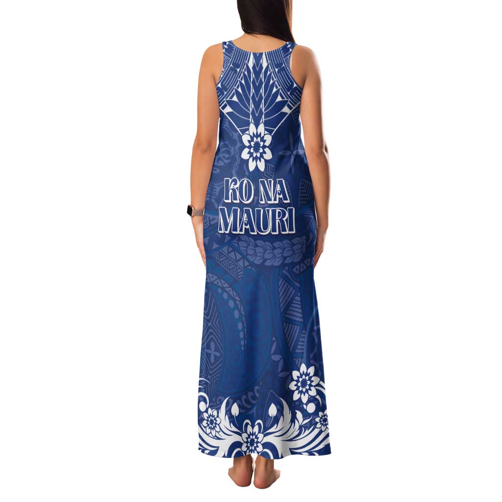 Wikin te Taetae ni Kiribati Tank Maxi Dress Pacific Tapa Pattern