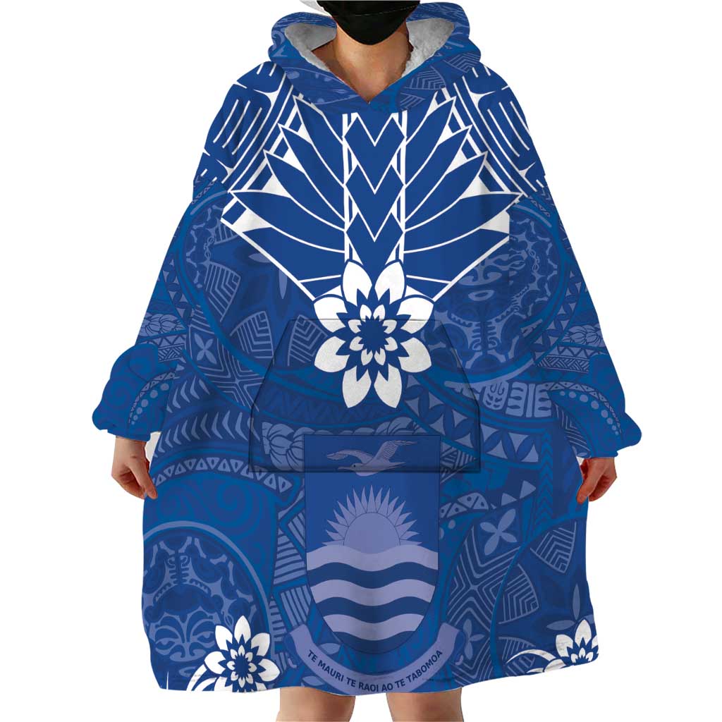 Wikin te Taetae ni Kiribati Wearable Blanket Hoodie Pacific Tapa Pattern