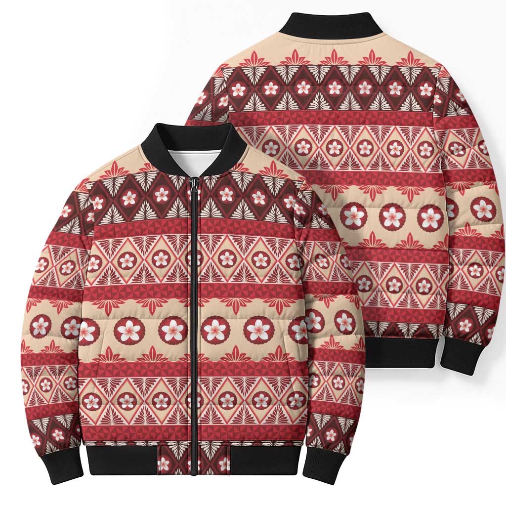 Tonga Language Week Bomber Puffer Jacket Lea Faka-Tonga Everyday LT05 - Polynesian Pride
