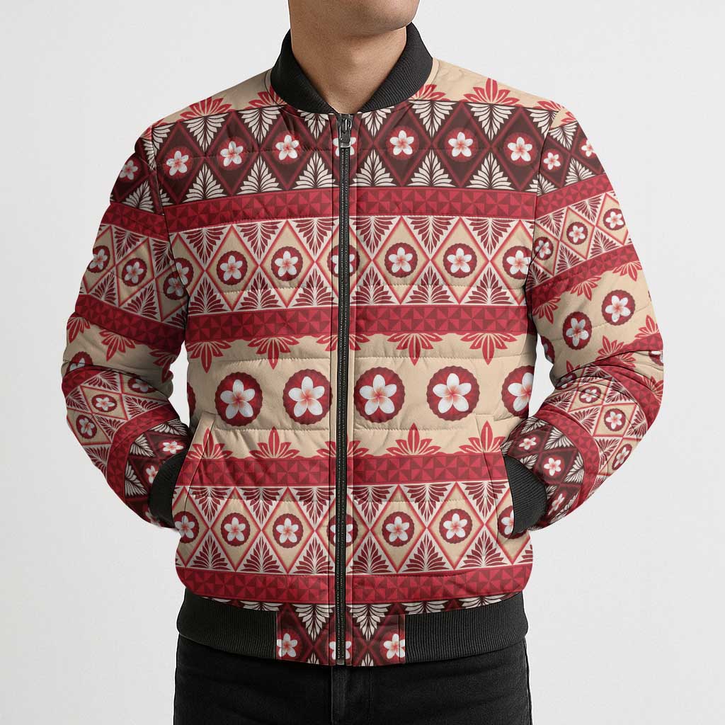Tonga Language Week Bomber Puffer Jacket Lea Faka-Tonga Everyday LT05 - Polynesian Pride