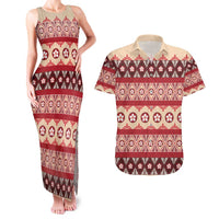 Tonga Language Week Couples Matching Tank Maxi Dress and Hawaiian Shirt Lea Faka-Tonga Everyday LT05 Beige - Polynesian Pride