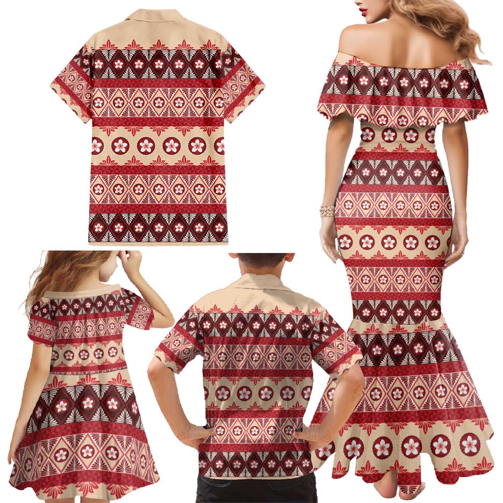 Tonga Language Week Family Matching Mermaid Dress and Hawaiian Shirt Lea Faka-Tonga Everyday - Polynesian Pride