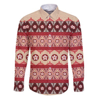 Tonga Language Week Family Matching Off The Shoulder Long Sleeve Dress and Hawaiian Shirt Lea Faka-Tonga Everyday - Polynesian Pride