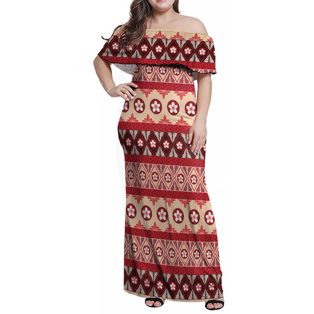 Tonga Language Week Family Matching Off Shoulder Maxi Dress and Hawaiian Shirt Lea Faka-Tonga Everyday - Polynesian Pride