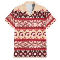 Tonga Language Week Family Matching Off Shoulder Short Dress and Hawaiian Shirt Lea Faka-Tonga Everyday - Polynesian Pride