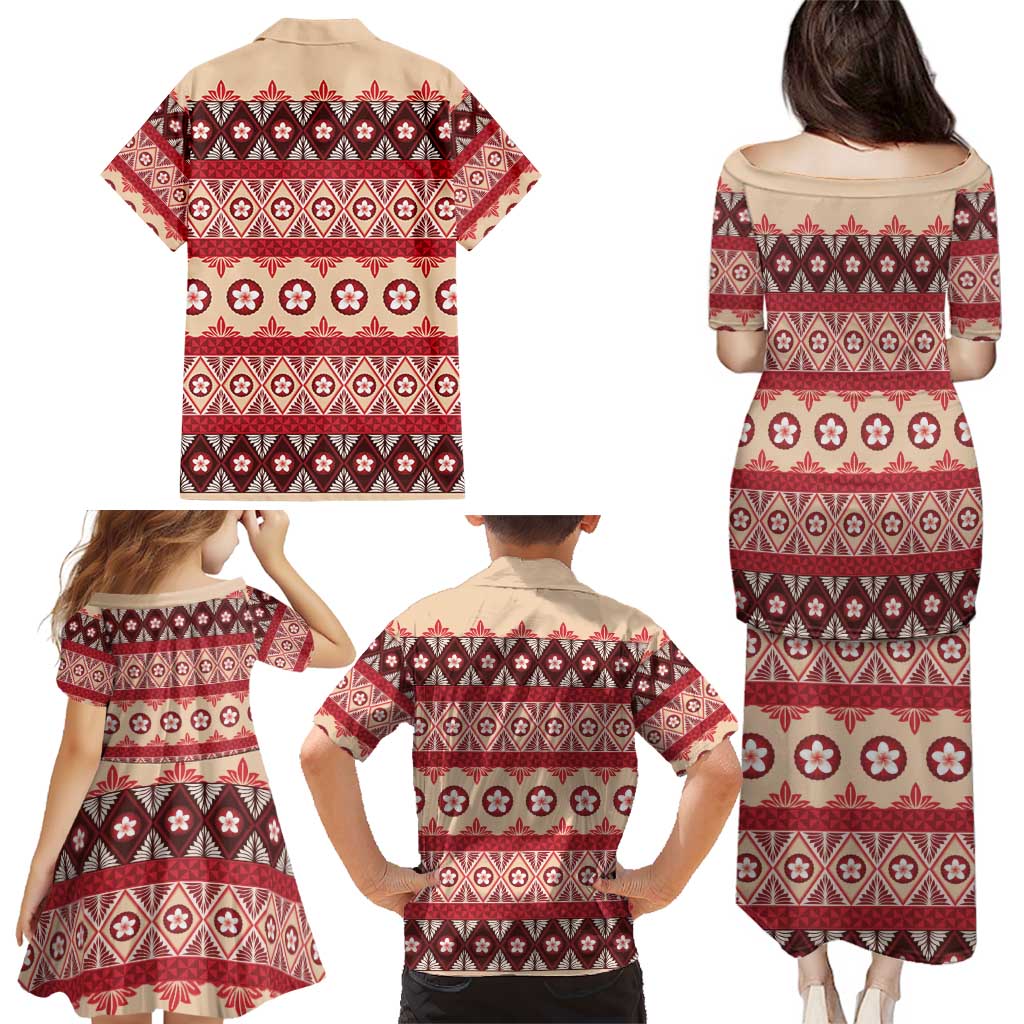 Tonga Language Week Family Matching Puletasi and Hawaiian Shirt Lea Faka-Tonga Everyday - Polynesian Pride
