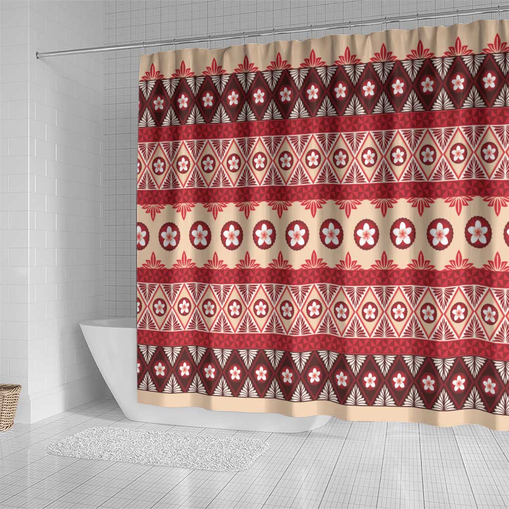 Tonga Language Week Shower Curtain Lea Faka-Tonga Everyday - Polynesian Pride