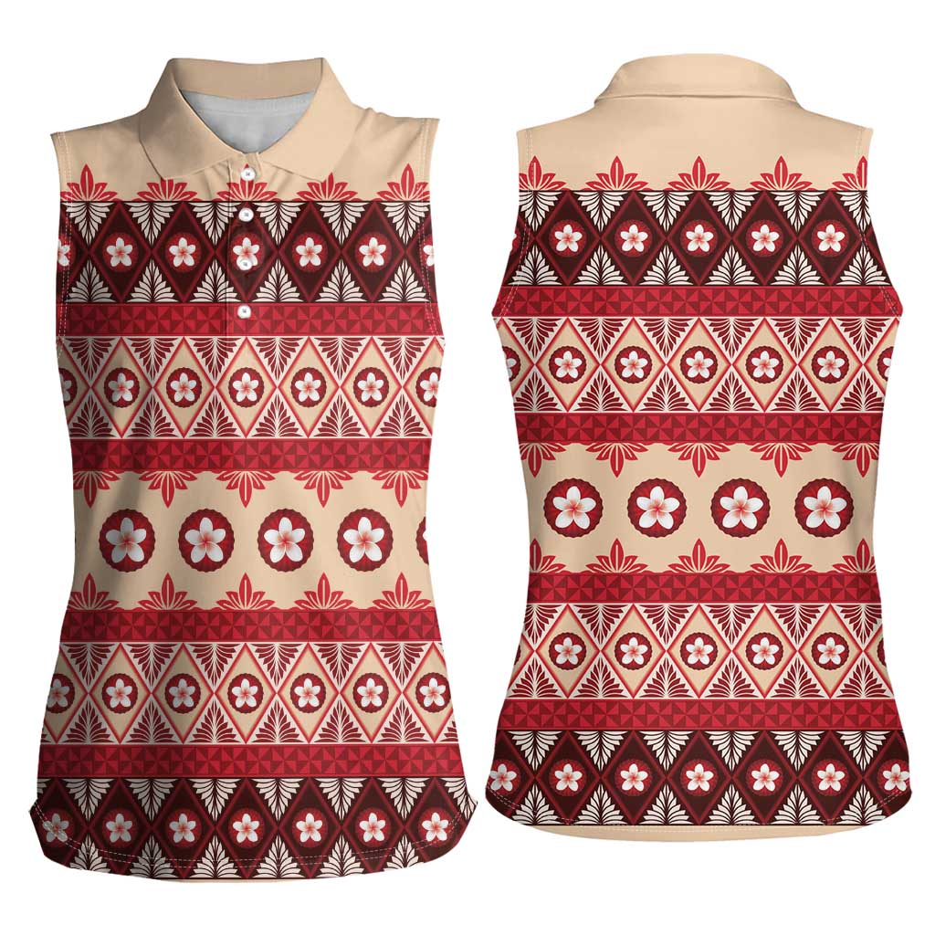 Tonga Language Week Women Sleeveless Polo Shirt Lea Faka-Tonga Everyday LT05 - Polynesian Pride