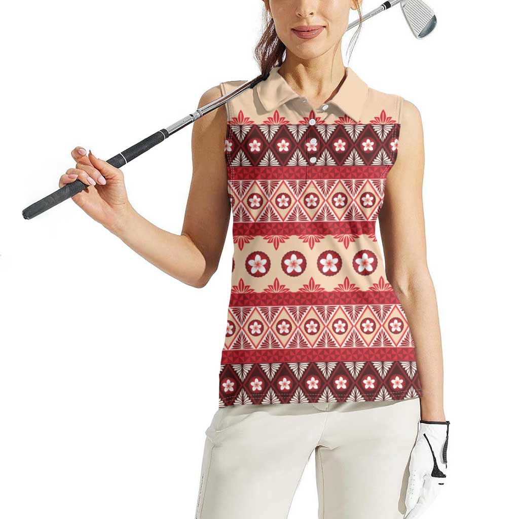 Tonga Language Week Women Sleeveless Polo Shirt Lea Faka-Tonga Everyday LT05 - Polynesian Pride