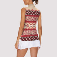 Tonga Language Week Women Sleeveless Polo Shirt Lea Faka-Tonga Everyday LT05 - Polynesian Pride