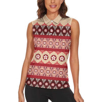 Tonga Language Week Women Sleeveless Polo Shirt Lea Faka-Tonga Everyday LT05 - Polynesian Pride