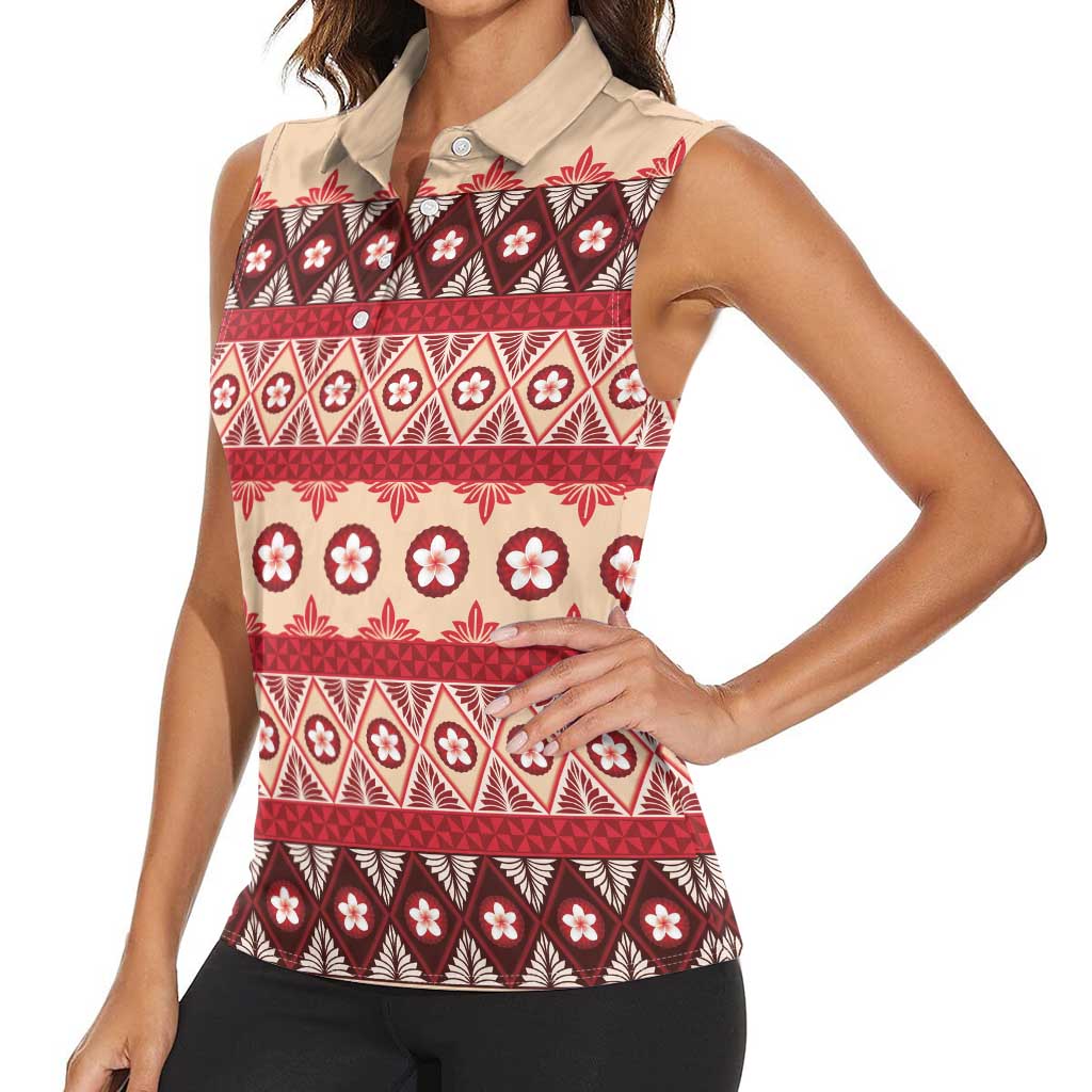 Tonga Language Week Women Sleeveless Polo Shirt Lea Faka-Tonga Everyday LT05 - Polynesian Pride