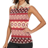 Tonga Language Week Women Sleeveless Polo Shirt Lea Faka-Tonga Everyday LT05 - Polynesian Pride