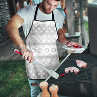 Tonga White Sunday Apron Tongan Ngatu Siale Pattern LT05 - Polynesian Pride