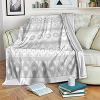 Tonga White Sunday Blanket Tongan Ngatu Siale Pattern - Polynesian Pride