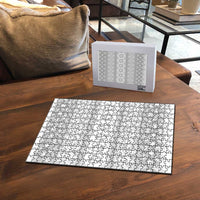 Tonga White Sunday Puzzle Tongan Ngatu Siale Pattern LT05 - Polynesian Pride