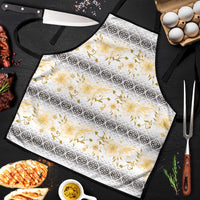 Samoa White Sunday Apron Samoan Tapa Yellow Hibiscus LT05 Yellow - Polynesian Pride