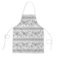 Samoa White Sunday Apron Samoan Tapa White Hibiscus LT05 White - Polynesian Pride