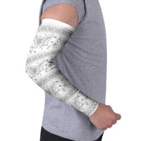 Samoa White Sunday Arm Sleeves Samoan Tapa White Hibiscus LT05 - Polynesian Pride