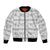 Samoa White Sunday Bomber Jacket Samoan Tapa White Hibiscus - Polynesian Pride
