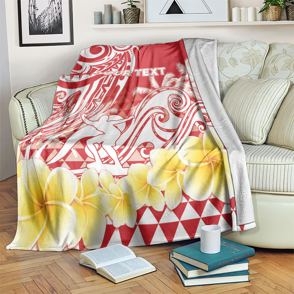 Personalised Tahiti Surfing Blanket Polynesian Style LT05 Red - Polynesian Pride