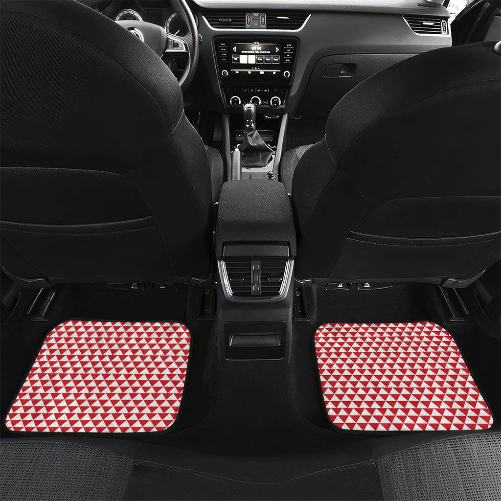 Personalised Tahiti Surfing Car Mats Polynesian Style LT05 Set 2pcs - Back Red - Polynesian Pride