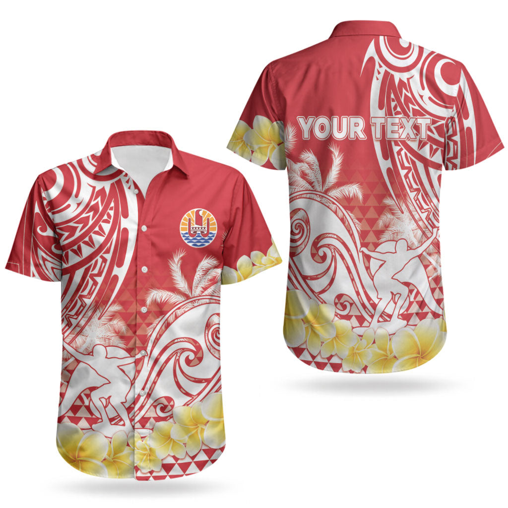 Personalised Tahiti Surfing Couples Matching Off Shoulder Maxi Dress and Hawaiian Shirt Polynesian Style