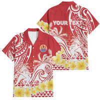 Personalised Tahiti Surfing Family Matching Off The Shoulder Long Sleeve Dress and Hawaiian Shirt Polynesian Style