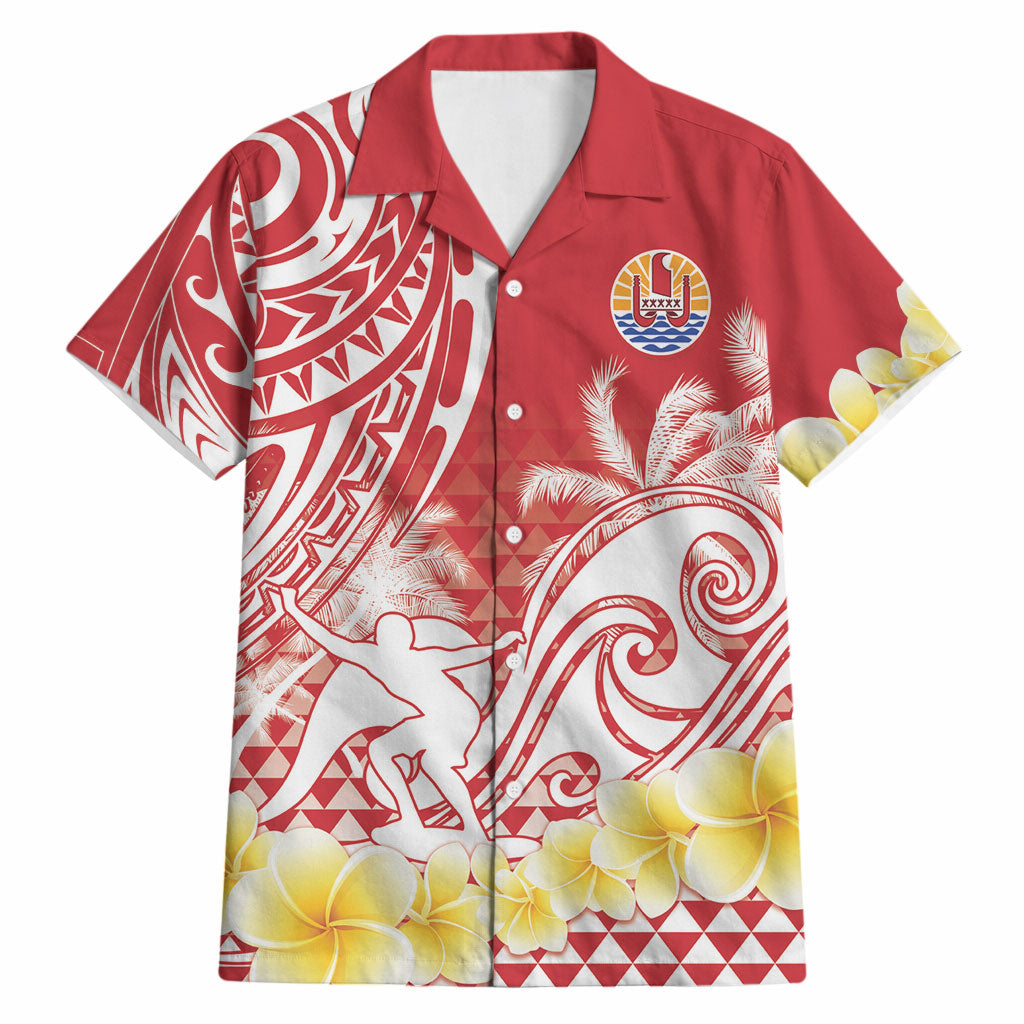 Personalised Tahiti Surfing Hawaiian Shirt Polynesian Style