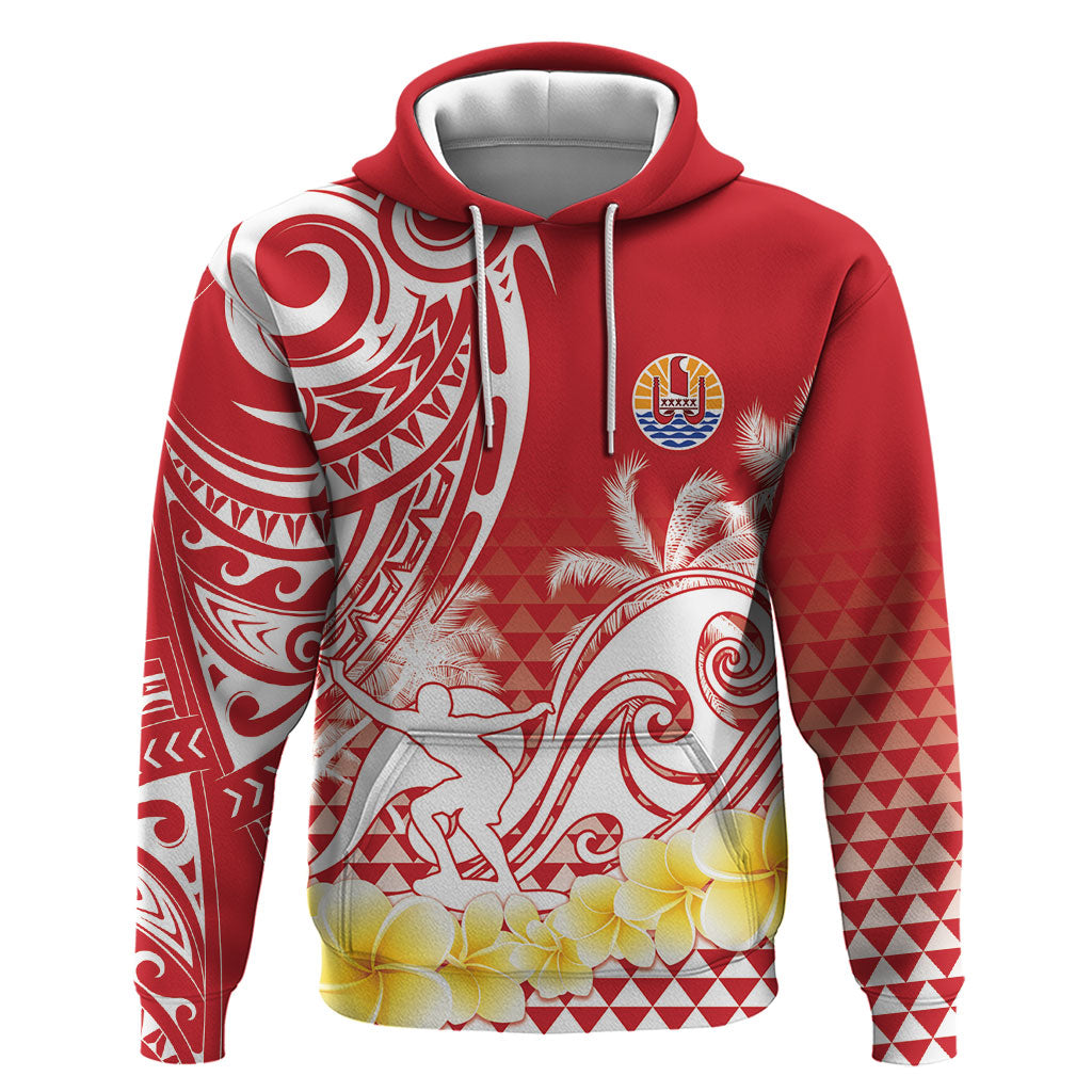 Personalised Tahiti Surfing Hoodie Polynesian Style