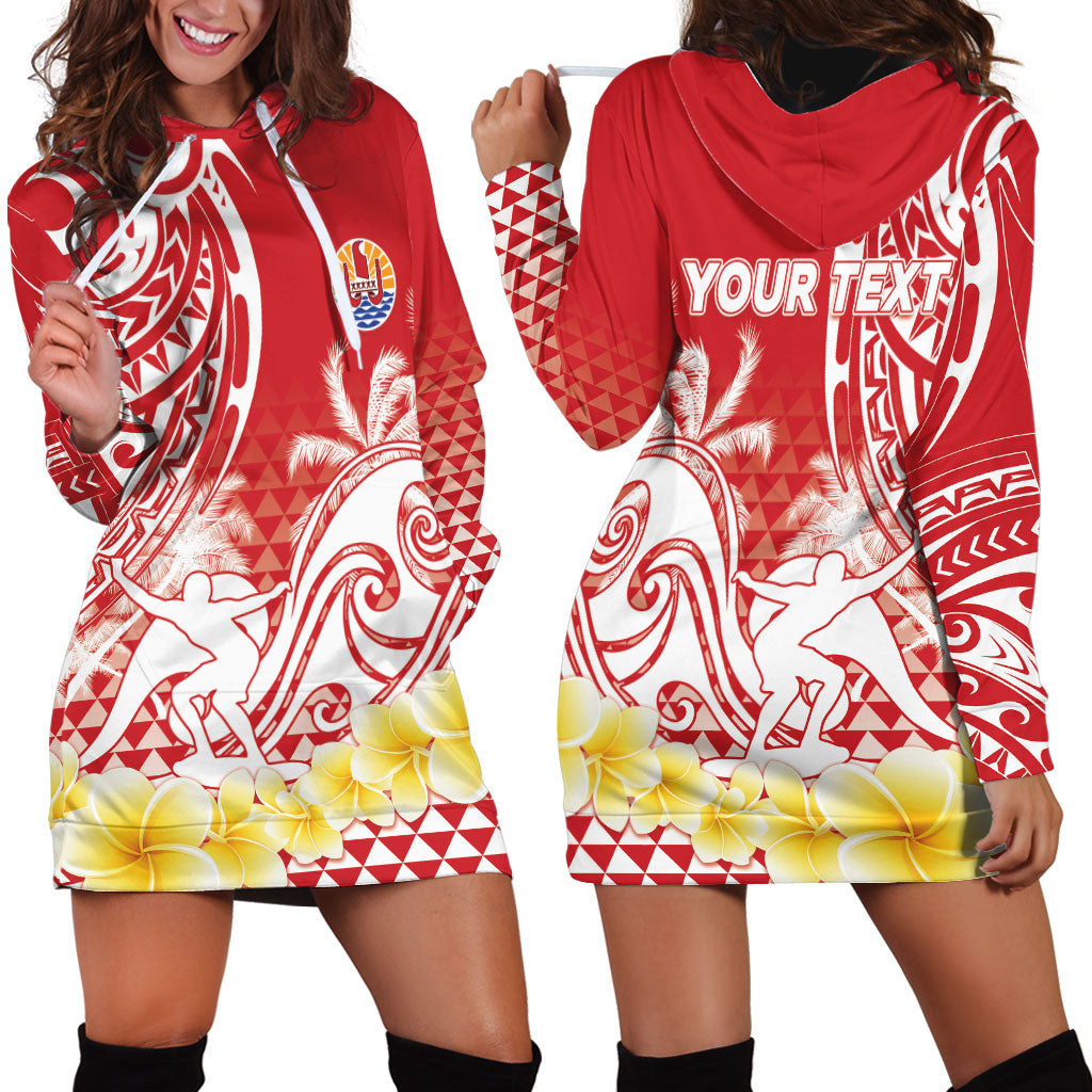Personalised Tahiti Surfing Hoodie Dress Polynesian Style