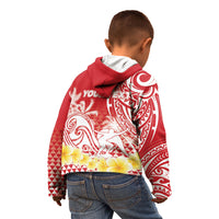 Personalised Tahiti Surfing Kid Hoodie Polynesian Style